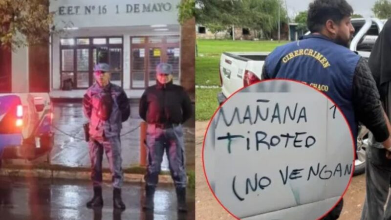 CHACO: BUSCARÁN QUE LOS PADRES DE MENORES PAGUEN LOS OPERATIVOS POR AMENAZAS ESCOLARES