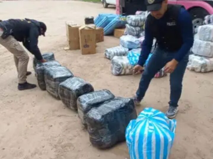 TACO POZO: SECUESTRARON MÁS DE 200 KILOS DE HOJA DE COCA QUE ERAN TRANSPORTADOS DESDE BOLIVIA